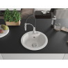 Mexen Diego fregadero de granito de 1 compartimento con grifo de cocina Aster, blanco - 6512-20-73450-07