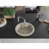 Mexen Diego 1-bowl granite sink with Aster kitchen tap, beige - 6512-69-73450-07