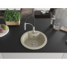 Mexen Diego granitische gootsteen 1-kamer met keukenmengkraan Aster, beige - 6512-69-73450-07