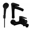 Mexen Kama R05 Badewannenset, schwarz - 72513R05-70