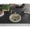 Mexen Diego 1-bowl granite kitchen sink with Aster kitchen tap, beige - 6512-69-73450-57-B