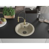 Mexen Diego Granit-Spüle 1-Becken mit Küchenarmatur Aster, beige - 6512-69-73450-57-B