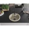 Mexen Diego granite kitchen sink 1-bowl with tap Aster, beige - 6512-69-73450-70-B