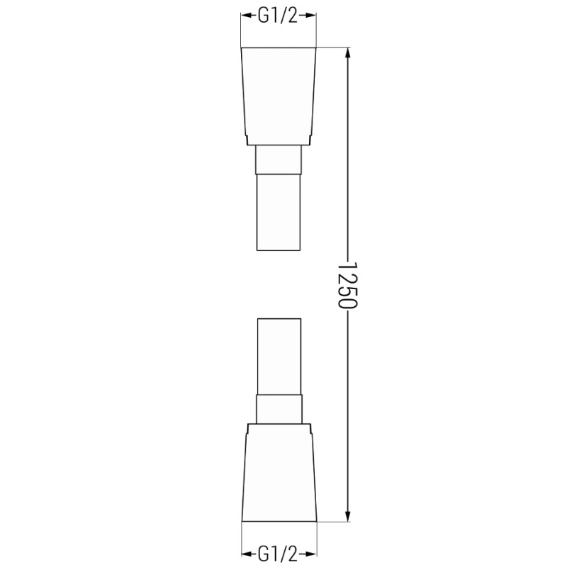 Mexen dušivoolik 125 cm, must - 79425-70