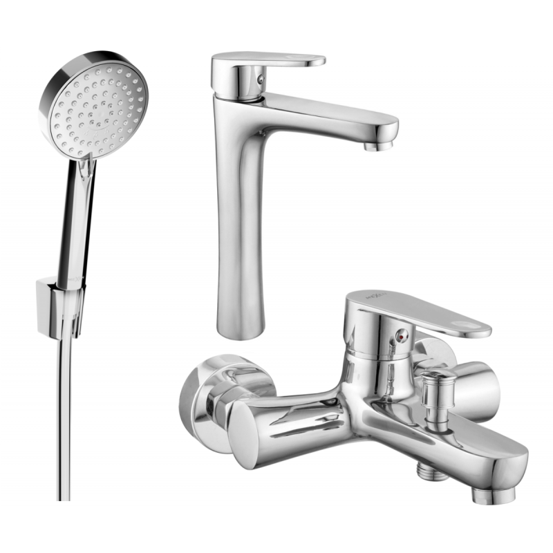 Mexen Kama R75 ensemble de bain, chrome - 72513R75-00