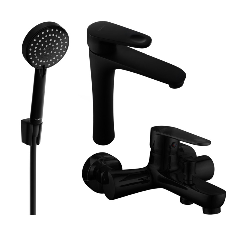 Mexen Kama R75 vannikomplekt, must - 72513R75-70
