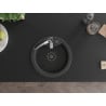 Mexen Diego 1-bowl granite sink with Aster kitchen tap, black speckled - 6512-76-73450-07-B