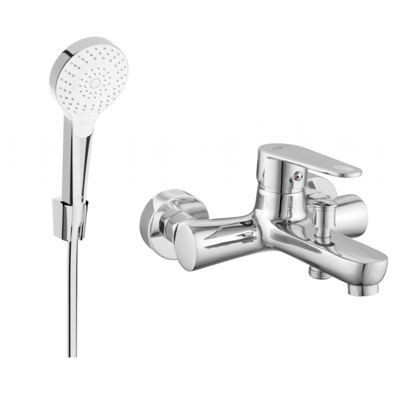 Mexen Kama R05 batería de bañera con conjunto de ducha, cromo - 7253R05-00