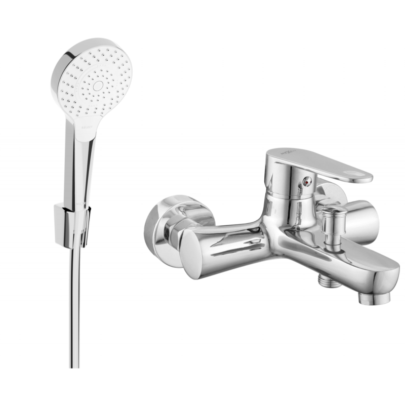 Mexen Kama R05 grifo de bañera con conjunto de ducha, cromo - 7253R05-00