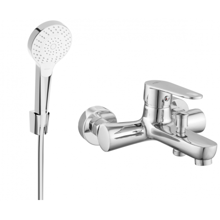 Mexen Kama R05 batería de bañera con conjunto de ducha, cromo - 7253R05-00