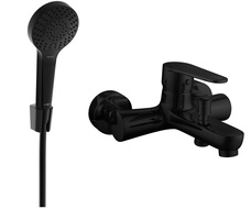 Mexen Kama R05 rubinetto da vasca con set doccia, nero - 7253R05-70