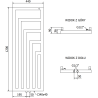 Mexen Alaska dekorativni radijator 1216 x 440 mm, 542 W, bijeli - W205-1216-440-00-20