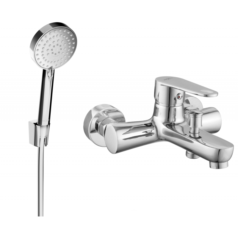 Mexen Kama R75 badkraan met doucheset, chroom - 7253R75-00