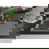 Mexen Bruno 1-beckiges Granitspülbecken mit Abtropffläche und Küchenarmatur Aster, grau - 6513-71-73450-57-B