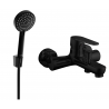 Mexen Kama R75 bath mixer with shower set, black - 7253R75-70