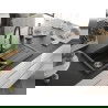 Mexen Bruno Granitspüle 1-Becken mit Abtropffläche und Küchenarmatur Aster, schwarz/silber metallic - 6513-73-73450-07
