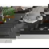 Mexen Bruno Granitspüle 1-Becken mit Abtropffläche und Küchenarmatur Aster, schwarz/silber metallic - 6513-73-73450-07