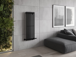 Mexen Atlanta dekoratieve radiator 1200 x 405 mm, 646 W, zwart - W211-1200-405-00-70