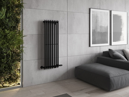 Mexen Atlanta dekoratīvais radiators 1200 x 405 mm, 646 W, melns - W211-1200-405-00-70