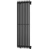 Mexen Atlanta dekoratieve radiator 1200 x 405 mm, 646 W, zwart - W211-1200-405-00-70