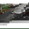 Mexen Bruno Granitspüle 1-Becken mit Abtropffläche und Küchenarmatur Aster, schwarz/silber Metallic - 6513-73-73450-57-G