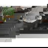 Mexen Bruno granieten spoelbak 1-kompartiment met afdruiprek en Astér keukenkraan, zwart/zilveren metallic - 6513-73-73450-57-B