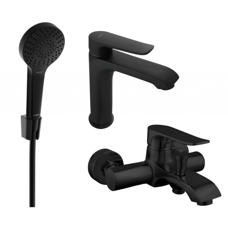 Mexen Pecos R05 badkarsset, svart - 72703R05-70