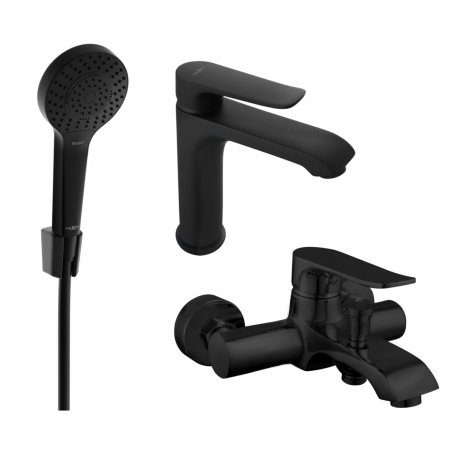 Mexen Pecos R05 bath set, black - 72703R05-70