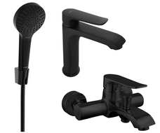 Mexen Pecos R05 bathtub set, black - 72703R05-70