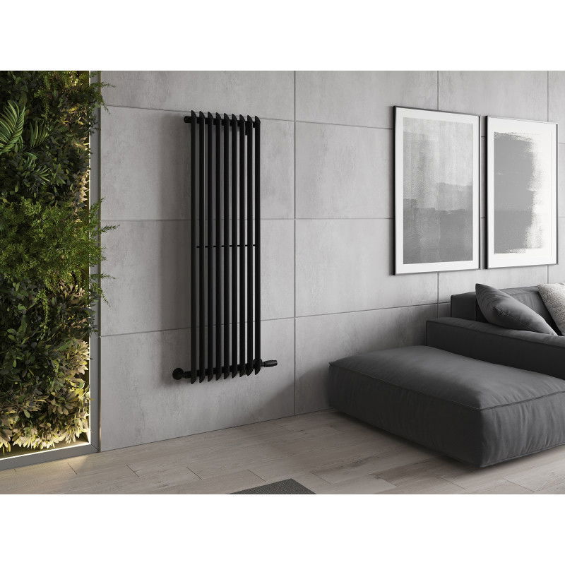 Mexen Atlanta decoratieve radiator 1500 x 460 mm, 894 W, zwart - W211-1500-460-00-70