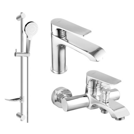 Mexen Pecos DF05 bath set, chrome - 72703DF05-00