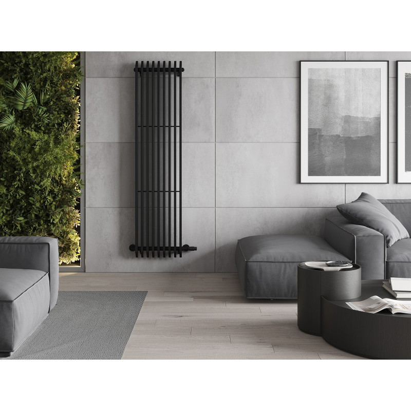 Mexen Aurora dekorativni radijator 1800 x 450 mm, 1347 W, crni - W212-1800-450-00-70