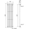 Mexen Aurora dekorativni radiator 1800 x 450 mm, 1347 W, črn - W212-1800-450-00-70