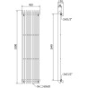 Mexen Aurora grzejnik dekoracyjny 1800 x 450 mm, 1347 W, czarny - W212-1800-450-00-70