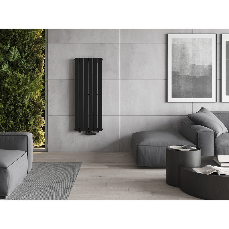 Mexen Boston dekorativni radiator 1200 x 452 mm, 611 W, črna - W213-1200-452-00-70