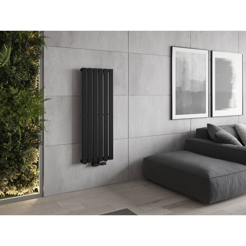 Mexen Boston decoratieve radiator 1200 x 452 mm, 611 W, zwart - W213-1200-452-00-70