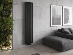 Mexen Boston decoratieve radiator 1800 x 376 mm, 740 W, zwart - W213-1800-376-01-70