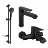 Mexen Pecos DF05 bath set, black - 72703DF05-70