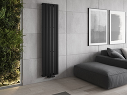 Mexen Boston decoratieve radiator 1800 x 452 mm, 888 W, zwart - W213-1800-452-00-70