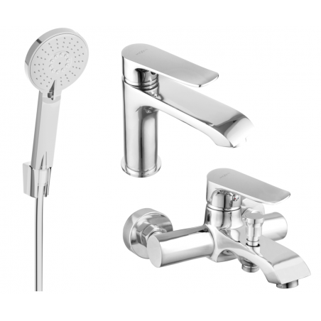 Mexen Pecos R40 bath set, chrome - 72703R40-00