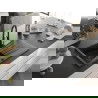 Mexen Cesar 1-kommer granieten spoelbak met afdruiprek en Aster keukenkraan, zwart/zilver metallic - 6514-73-73450-70-B