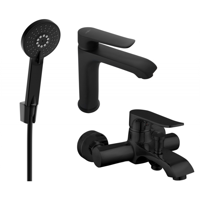 Mexen Pecos R40 badkuipset, zwart - 72703R40-70