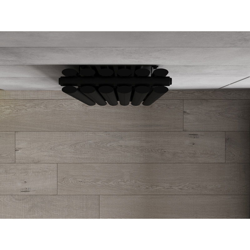 Mexen Dallas dekorativni radiator 1600 x 360 mm, 1039 W, črn - W214-1600-360-00-70