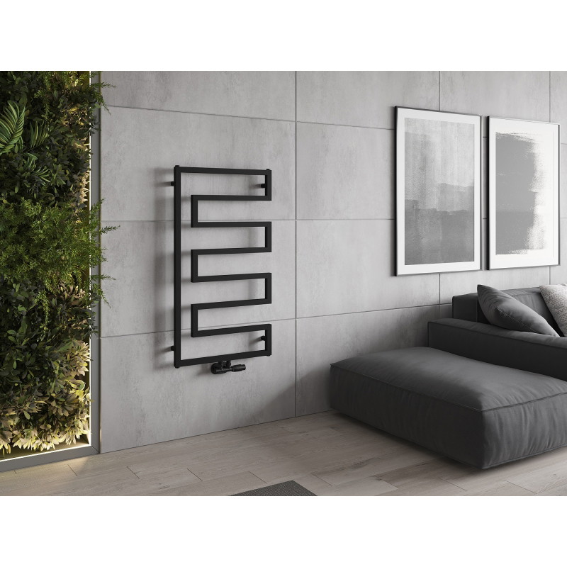 Mexen Floryda dekorativni radijator 1080 x 600 mm, 358 W, crni - W206-1080-600-00-70