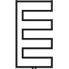 Mexen Floryda decoratieve radiator 1080 x 600 mm, 358 W, zwart - W206-1080-600-00-70