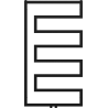 Mexen Floryda dekorativni radijator 1080 x 600 mm, 358 W, crni - W206-1080-600-00-70