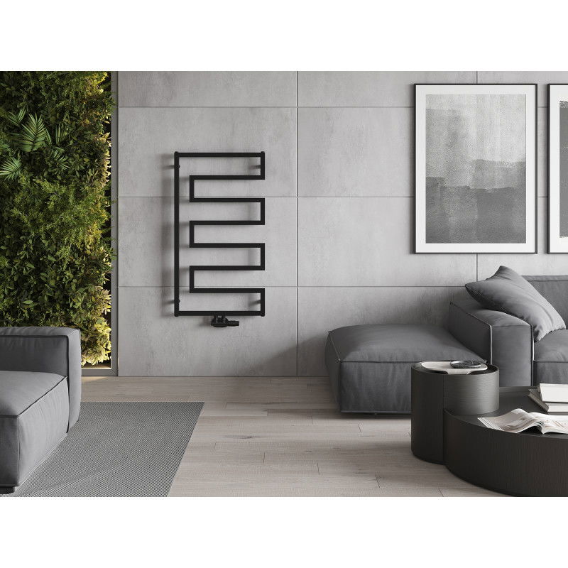 Mexen Floryda dekorativni radiator 1080 x 600 mm, 358 W, črna - W206-1080-600-00-70