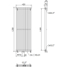 Mexen Kansas dekoratieve radiator 1200 x 420 mm, 842 W, zwart - W204-1200-420-00-70