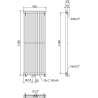 Mexen Kansas dekoratiivne radiaator 1200 x 420 mm, 842 W, must - W204-1200-420-00-70