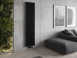 Mexen Kansas decoratieve radiator 1800 x 420 mm, 1242 W, zwart - W204-1800-420-00-70